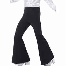 Smiffys Mens Costume Flared Trousers - XL, Black