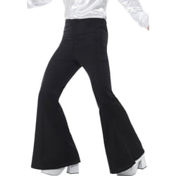 Smiffys Mens Costume Flared Trousers - XL, Black