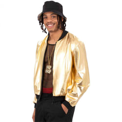 Smiffys Unisex Adult Metallic Costume Jacket - S, Gold