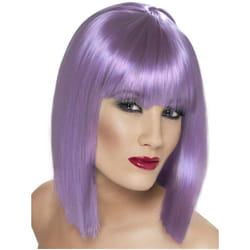 Smiffys Glam Wig - One Size, Lilac