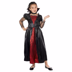 Smiffys Girls Deluxe Vampire Princess Costume Set
