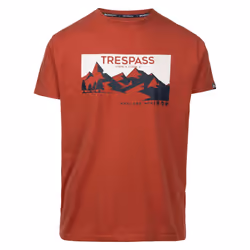 Trespass Mens Nottaway Printed T-Shirt - XL, Burnt Sienna