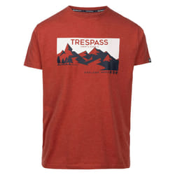 Trespass Mens Nottaway Printed T-Shirt - XL, Burnt Sienna