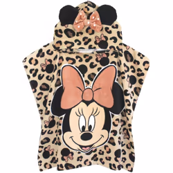 Disney Girls Minnie Mouse Poncho Hooded Towel