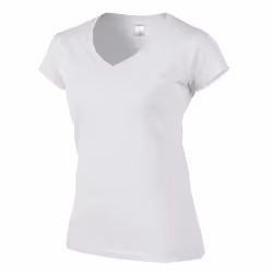 Gildan Womens/Ladies Soft Touch V Neck T-Shirt - XXL, White