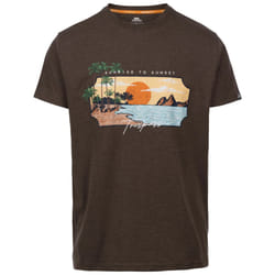 Trespass Mens Pendla Printed T-Shirt - S, Peat Marl