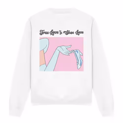 Cinderella Unisex Adult Shoe Love Sweatshirt - S, White