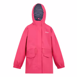 Regatta Childrens/Kids Ballina Stripe Waterproof Jacket - 14 Years, Pop/Navy/White