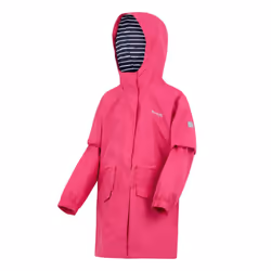 Regatta Childrens/Kids Ballina Stripe Waterproof Jacket - 14 Years, Pop/Navy/White