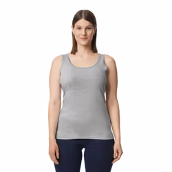 Gildan Womens/Ladies Soft Tank Top - L, Sports Grey