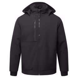 Portwest Unisex Adult WX2 Eco Hooded Insulated 2 Layer Soft Shell Jacket - S, Black