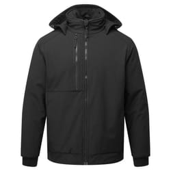 Portwest Unisex Adult WX2 Eco Hooded Insulated 2 Layer Soft Shell Jacket - S, Black