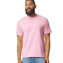 Gildan Mens SoftStyle Ringspun T-Shirt - 3XL, Light Pink