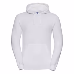 Russell Mens Plain Hoodie - XS, White
