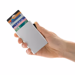 C-Secure Aluminium RFID Blocking Card Holder - One Size, Silver