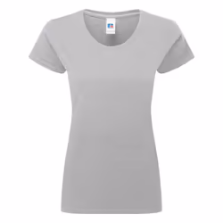 Russell Womens/Ladies Authentic Ringspun Cotton Classic T-Shirt - M, Light Oxford