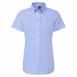 Premier Womens/Ladies Supreme Oxford Short-Sleeved Formal Shirt - 3XL, Oxford Blue