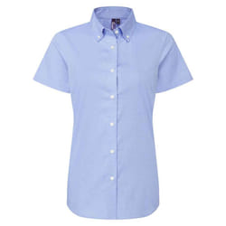 Premier Womens/Ladies Supreme Oxford Short-Sleeved Formal Shirt - 3XL, Oxford Blue