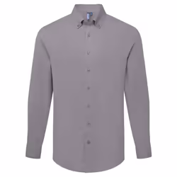 Premier Mens Supreme Oxford Long-Sleeved Formal Shirt - 4XL, Steel