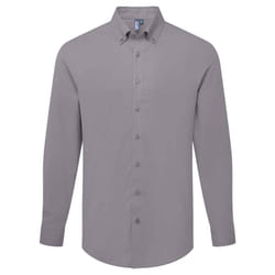 Premier Mens Supreme Oxford Long-Sleeved Formal Shirt - 3XL, Steel