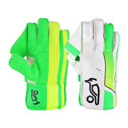 Kookaburra Childrens/Kids LC 4.0 Wicket Keeper Gloves - 150mm - 165mm, Green/White/Yellow