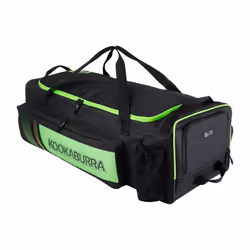 Kookaburra 2025 Pro 3500 Cricket Wheelie Duffle Bag - One Size, Black/Neon Green