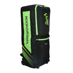 Kookaburra WD4000 Cricket Wheelie Duffle Bag - One Size, Black/Neon Green
