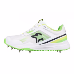 Kookaburra Unisex Adult KC 2.0 Spiked Cricket Shoes - 10 UK, White/Yellow/Green