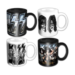 Kiss Assorted Designs Mug Set (Pack Of 4)