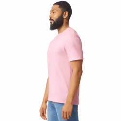 Gildan Mens SoftStyle Ringspun T-Shirt - M, Light Pink