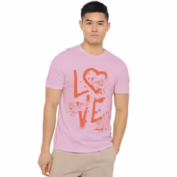 My Little Pony Mens Love Graffiti T-Shirt - M, Light Pink