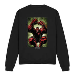Marvel Unisex Adult Red Hulk Attack Sweatshirt - M, Black