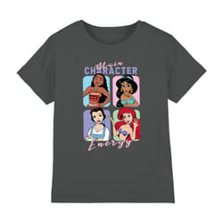 Disney Princess Childrens/Kids Main Character Energy T-Shirt - 7-8 Years, Charcoal