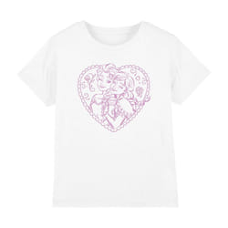 Frozen Childrens/Kids Anna And Elsa Heart T-Shirt - 9-11 Years, White