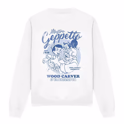 Pinocchio Unisex Adult Geppetto Sweatshirt - L, White