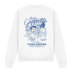 Pinocchio Unisex Adult Geppetto Sweatshirt - L, White