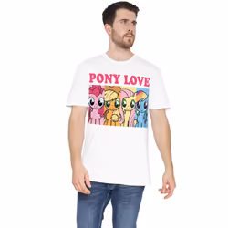 My Little Pony Mens Pony Love T-Shirt - L, White