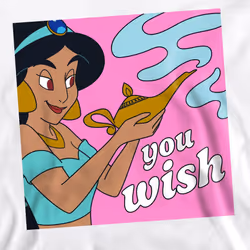 Aladdin Unisex Adult You Wish Jasmine Sweatshirt - S, White
