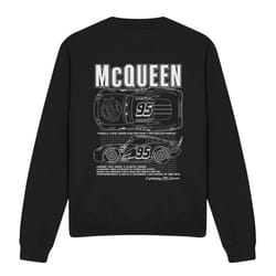 Cars Unisex Adult Lightning McQueen Outline Sweatshirt - XXL, Black