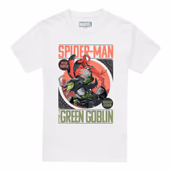 Spider-Man Mens Vs Green Goblin T-Shirt - 3XL, White