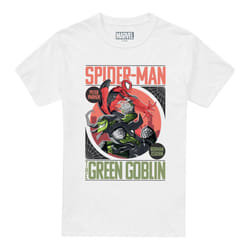 Spider-Man Mens Vs Green Goblin T-Shirt - 3XL, White