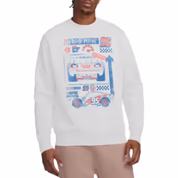 Cars Unisex Adult 198 MPH Lightning McQueen Sweatshirt - L, White