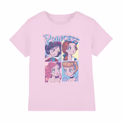 Disney Princess Childrens/Kids Anime T-Shirt - 9-11 Years, Light Pink