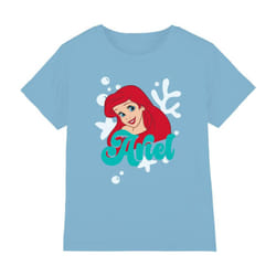 Disney Princess Childrens/Kids Ariel Headshot T-Shirt - 7-8 Years, Sky Blue