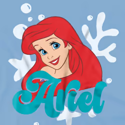 Disney Princess Childrens/Kids Ariel Headshot T-Shirt - 9-11 Years, Sky Blue
