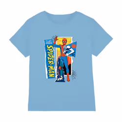 Spider-Man Childrens/Kids Scrapbook T-Shirt - 9-10 Years, Sky Blue
