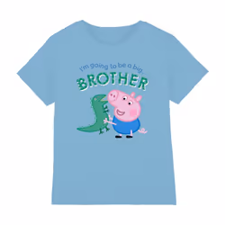Peppa Pig Childrens/Kids Big Brother George T-Shirt - 5-6 Years, Sky Blue