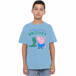 Peppa Pig Childrens/Kids Big Brother George T-Shirt - 5-6 Years, Sky Blue