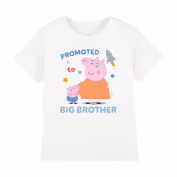 Peppa Pig Childrens/Kids Promoted To Big Brother T-Shirt - 5-6 Years, White