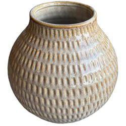 Hill Interiors Sabbia Collection Textured Vase - 17cm x 18cm x 18cm, Brown